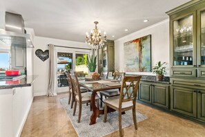 Dining room opens to outdoor patio