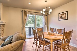 Dining Area | Mountain Views | Heated Floors