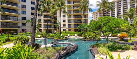 Lazy river and community pool