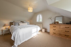 Evergreen, Thornage: Bedroom two with super-king size bed