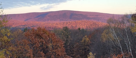 Panoramic View of mountains from the back deck