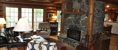 Great Room Stone Fireplace