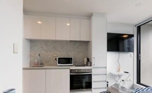 Compact kitchen with all you need.