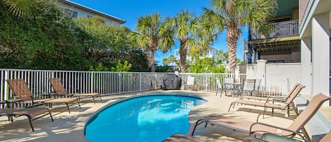 Soak up the sun by the pool