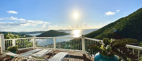 Views of the British Virgin Islands from the deck