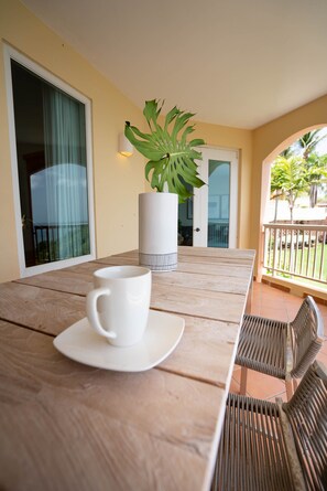Bar Table with Seating for 6 on Balcony