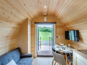 Open plan living space | Brook Valley Glamping-Elm - Brook Valley Glamping, Llanfair Caereinion