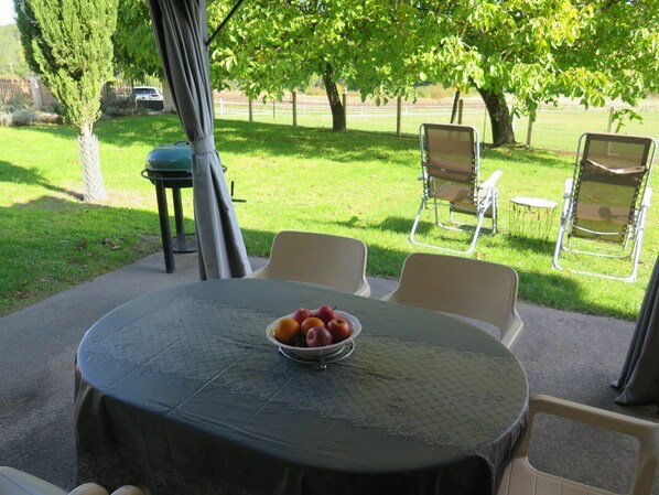 Table, Tableware, Furniture, Plant, Property, Green, Chair, Tree, Outdoor Table, Leaf