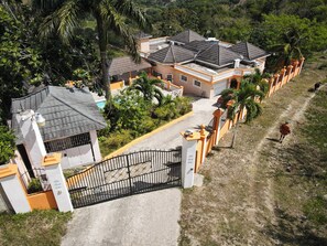 Aerial view of property. Fully gated and secure.