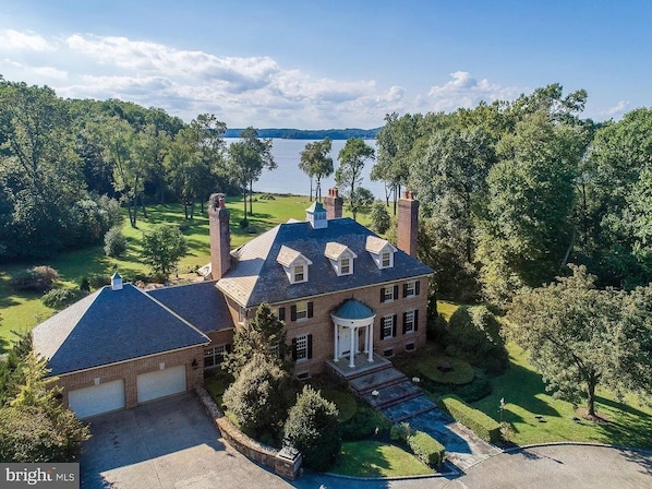 Aerial view of the home.