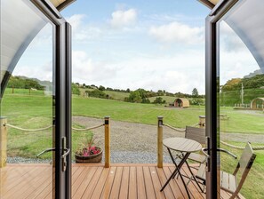 Terrace | Brook Valley Glamping-Beech - Brook Valley Glamping, Llanfair Caereinion