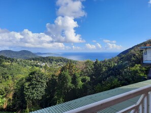 Vue mer et mornes de la terrasse