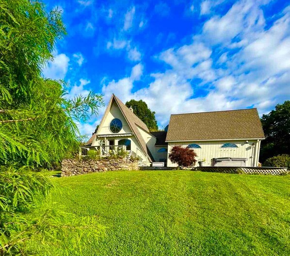 The A-frame cottage has been expanded to a spacious 2,700 SSft.
