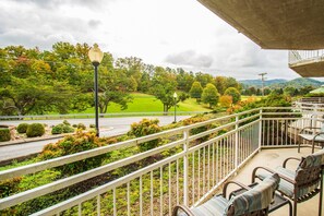 The Balcony view at Golf Vista 112 mixes your mountains and golf course!