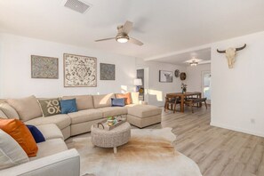 Living room with large sectional