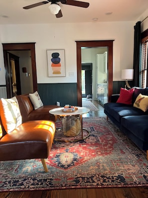 Huxley chairs and a West Elm sofa, what could be better?