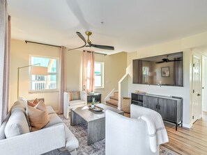 Living Room with 75" TV