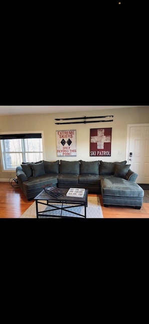 Relax and watch a movie in the comfy cozy Living Room