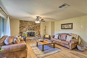 Living Room | Main Level | Wood-Burning Fireplace