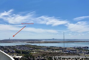 SpaceX View from bayside balcony