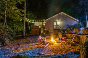 Outdoor fire-pit.  Wood supplied.