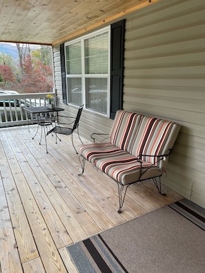 Front Porch Seating, With a Mountain View