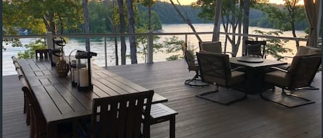 Upper Covered Deck Water View