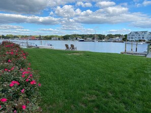 Lawn on the river with river access