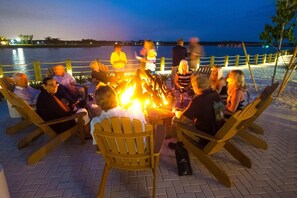 Fire Pit Next To Chat & Chill Tiki Bar and Cafe