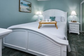 Master BR with king size bed and 42" TV