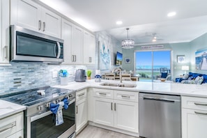 Enjoy this amazing gulf view from the kitchen while cooking your favorite meal