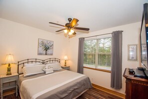 Well-appointed King Size Guest Bedroom with TV