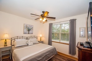 Well-appointed King Size Guest Bedroom with TV
