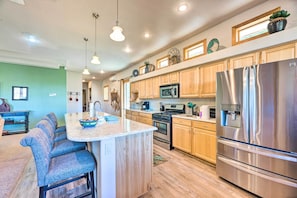 Kitchen | Fully Equipped | 1-Story Home