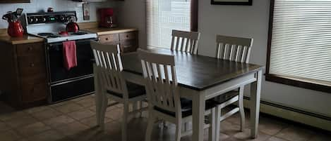 Spacious and fully stocked kitchen