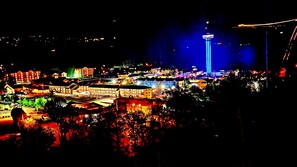 View of downtown Gatlinburg at night