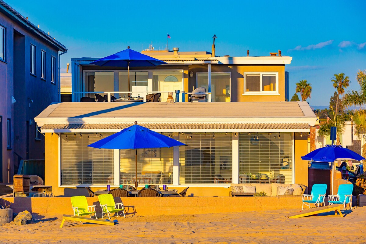 Oceanfront Beach Cottage On the Sand + Unobstructed Views