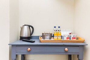 Complimentary snack for guests! orange juice, oatmeal, water and coffee.