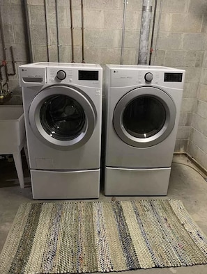 Front Load Laundry in basement