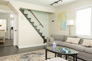 Please note the stairs to the upstairs bedrooms are steep and with one railing