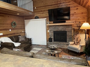 Cozy Living Room with a gas fireplace