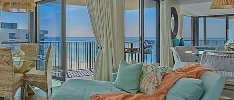OVER 2100 SQUARE FEET OF OCEAN VIEW LIVING SPACE DIRECTLY ON MIRAMAR BEACH.
