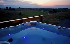 Take in the sunsets from the hot tub!