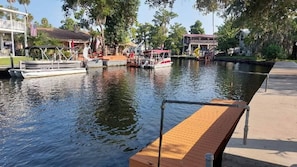 Tie up a boat or the personal watercraft on the floating dock, or dip your feet!