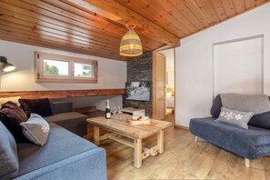 Living room with comfortable sofas