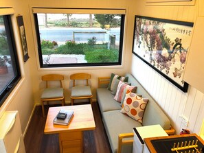 Living Area - with views of the pink lake
