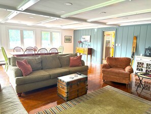 Large great room with water views