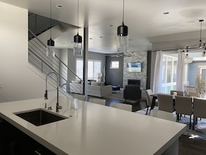 Open concept kitchen/living/dining main floor