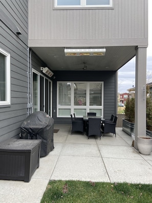 Infrared heaters keep you warm on chilly nights on the patio!