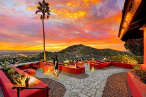 Have a few drinks on our large patio any time of the day.